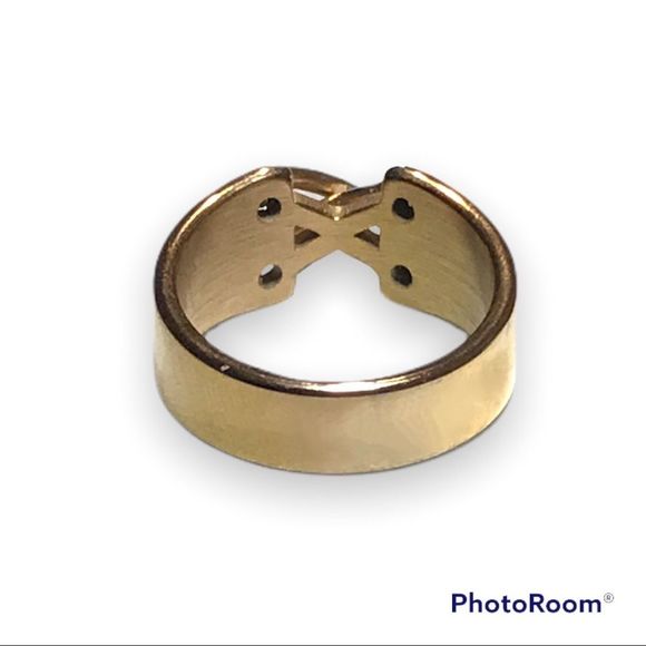 Cross Design Gold Plated Ring, Size 7 - Picture 3 of 11